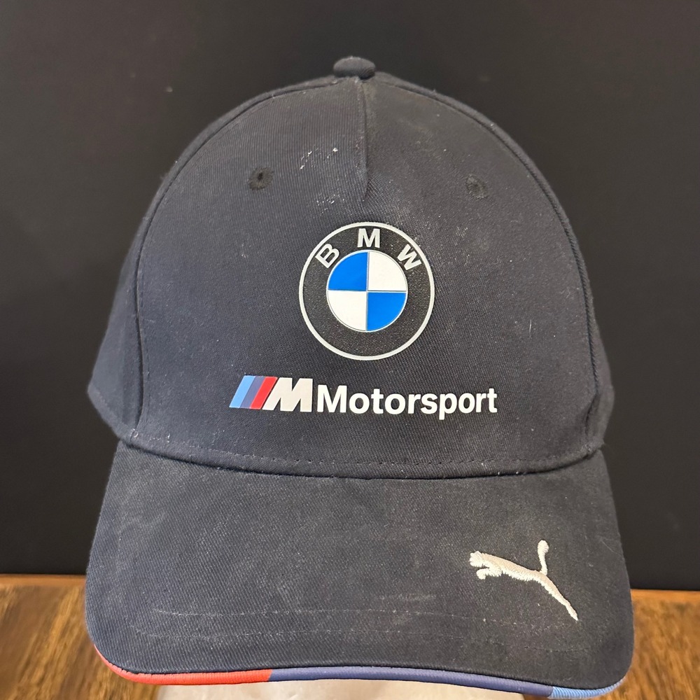 Puma BMW M Motorsport Navy Blue Snapback Baseball Hat Cap Mens
